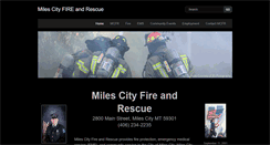 Desktop Screenshot of milescityfirerescue.com